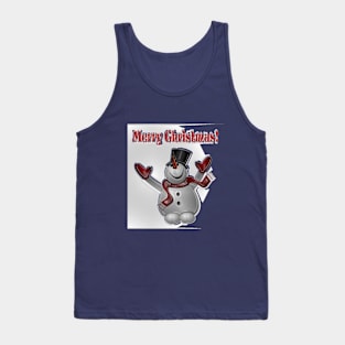 Merry Christmas Snow Man Tank Top